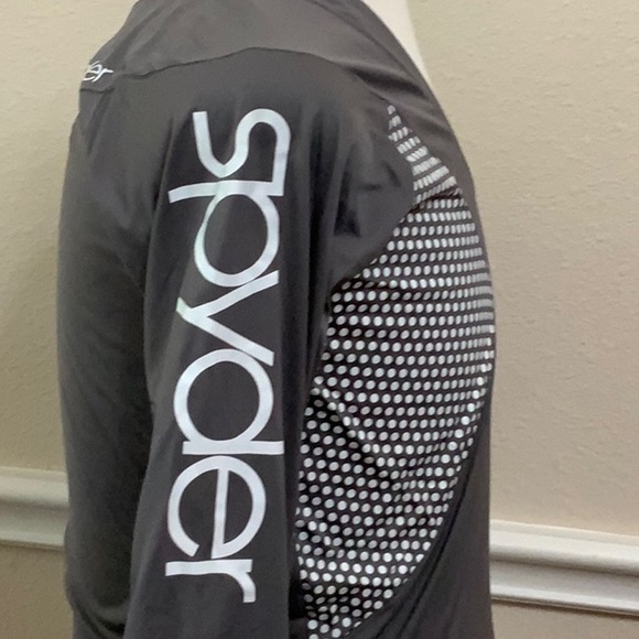 Spyder CYCLING 3/4 SLV TOP - Grey/Wht - Picture 2 of 16